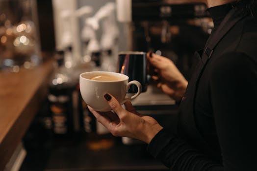 coffee cup with steam rising