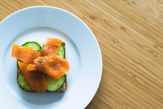 freshly prepared salmon salad