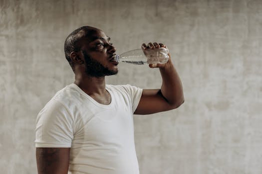 hydrated athlete enjoying a drink