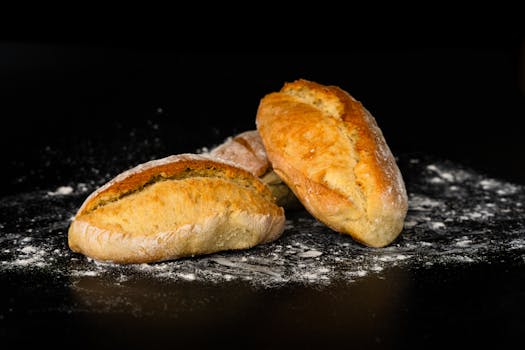 baking bread with fresh ingredients