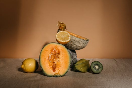 variety of fresh fruits and vegetables